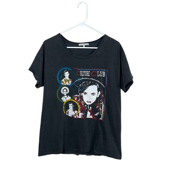 Culture Club Boy George Vintage 80s Black Band Tour Tee size L - Picture 1 of 8